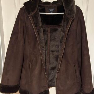 SONOMA Ladies Hood Faux Fur Hooded Jacket - Size M